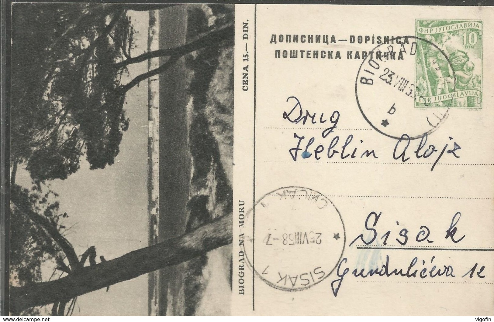 BIOGRAD NM DALMAZIEN, HRVATSKA CROATIA, PC,circulated - Kroatien