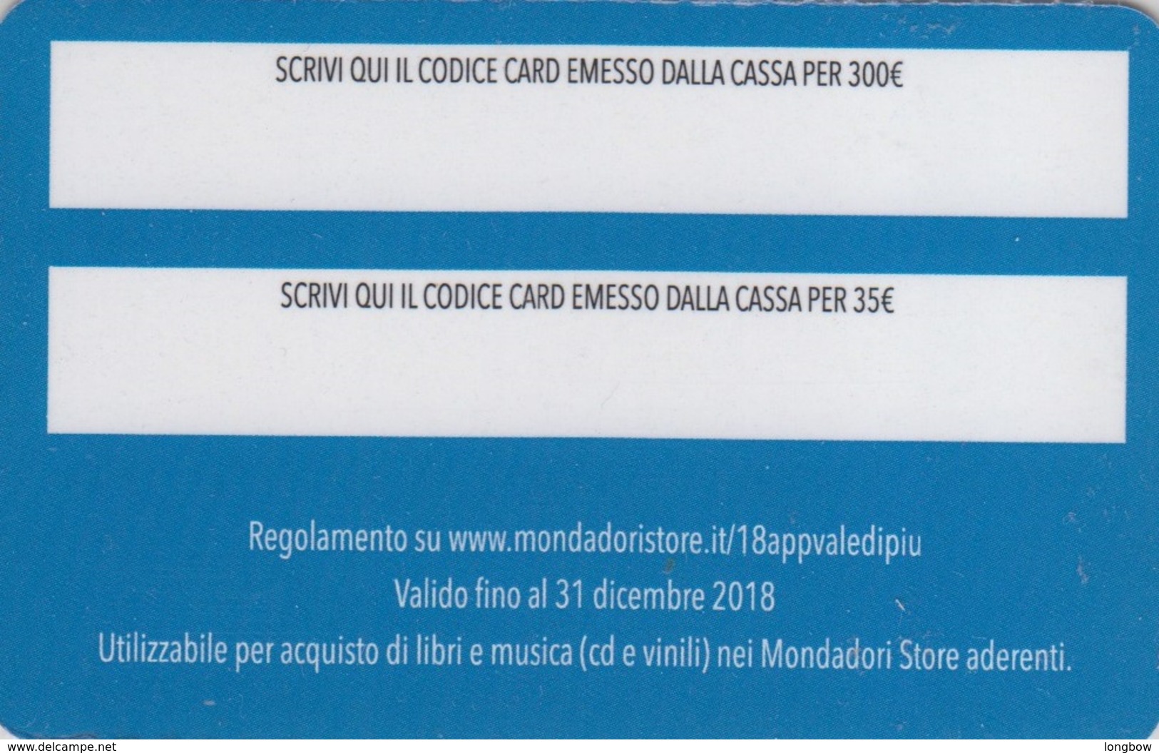 Gift Card Italy Mondadori Valedipiù 300 - Gift Cards