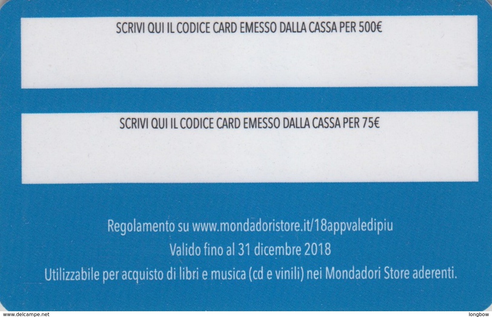 Gift Card Italy Mondadori Valedipiù 500 - Gift Cards