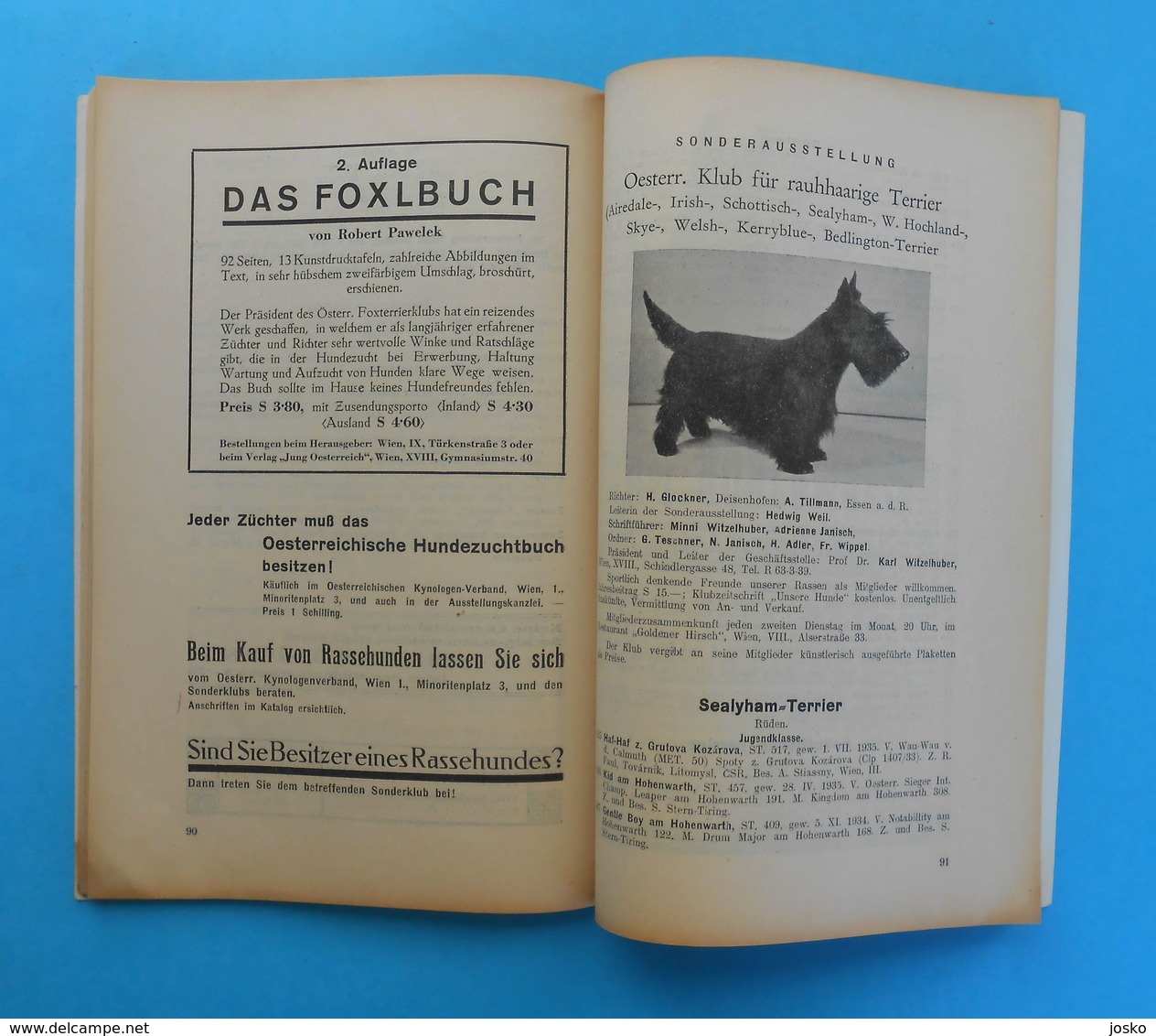 AUSTRIA 1936. INTERNATIONAL DOG SHOW VIENNA ( Internationale Hundeausstellung Wien 1936. Osterreich ) hund chien cane RR