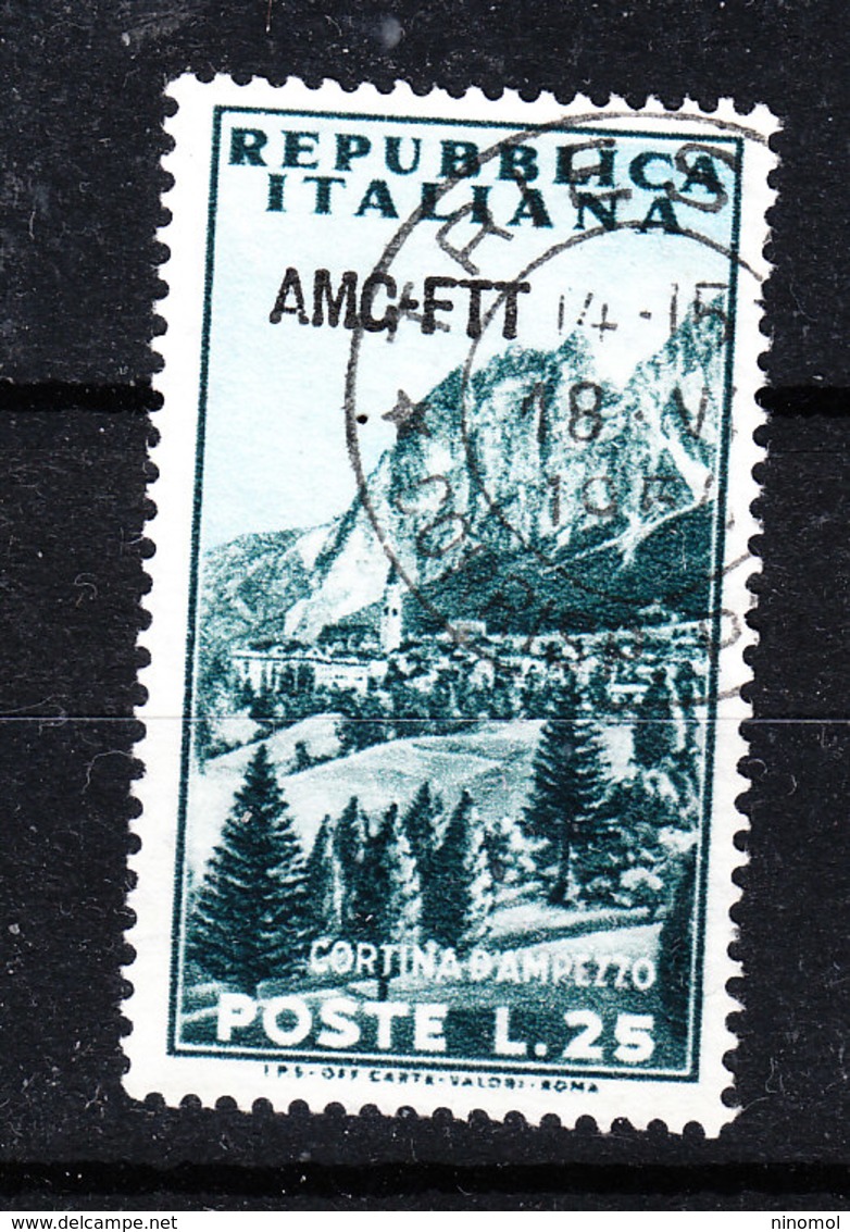 Trieste A  - 1954. Wiew Di Cortina D' Ampezzo. Timbro Lusso - Geografia