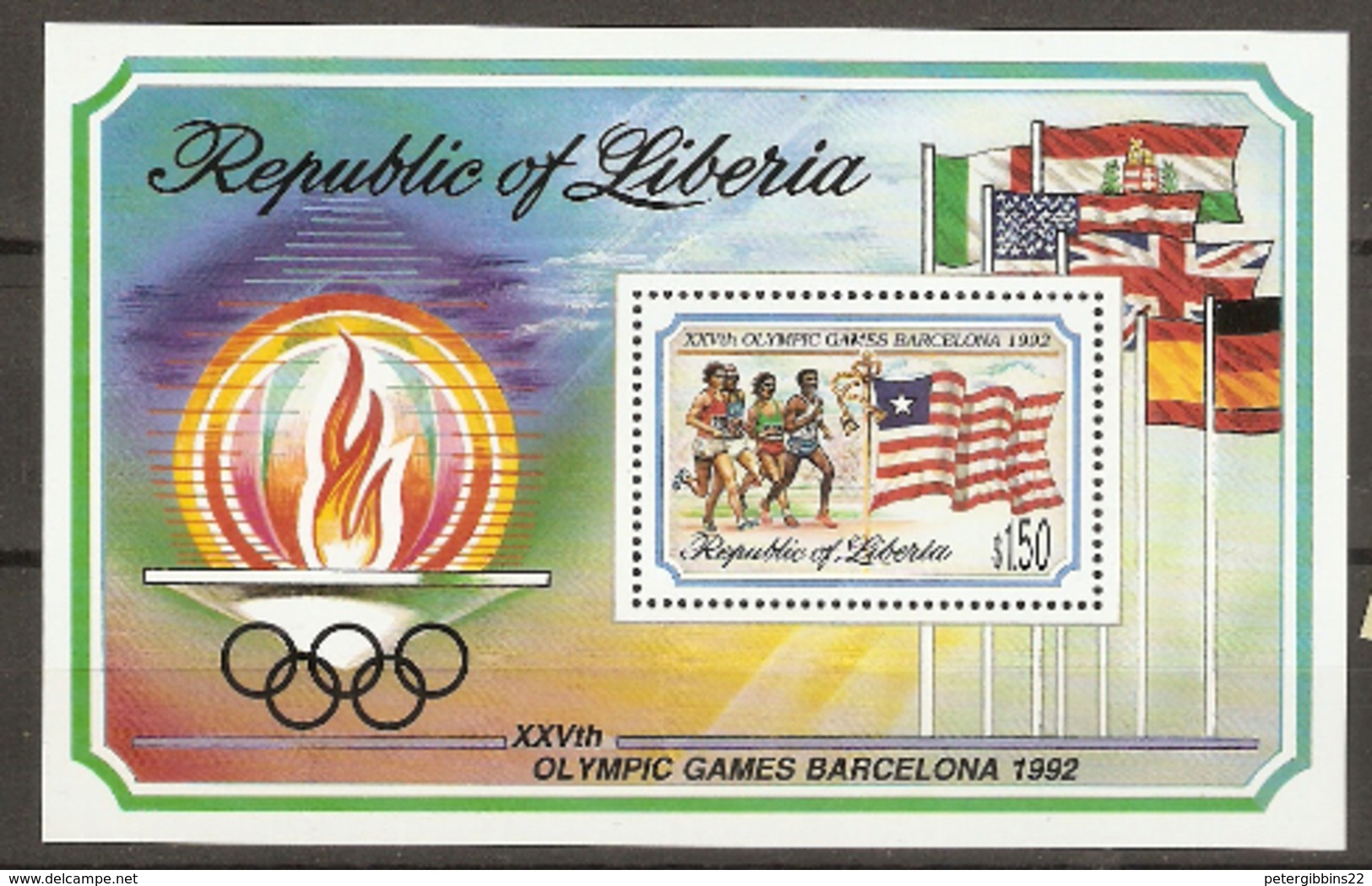 Liberia   1992  SG  1819    Olympics  Miniature Sheet Unmounted Mint - Liberia