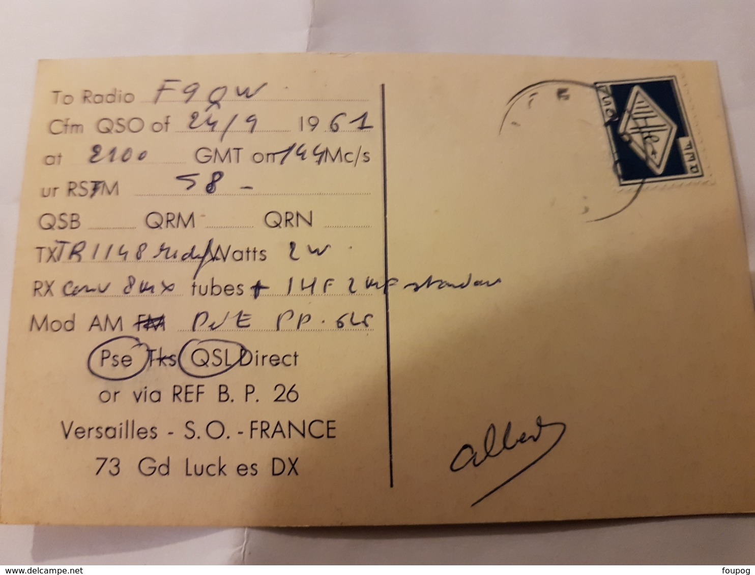 CARTE QSL RADIO AMATEUR FRANCE DEAUVILLE  2 CARTES - Radio Amateur