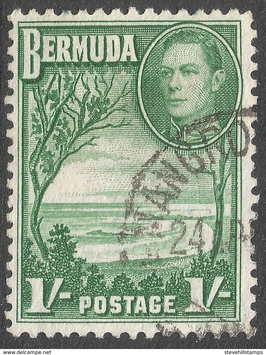 Bermuda. 1938-52 KGVI. 1/- Used. SG 115 - Bermuda