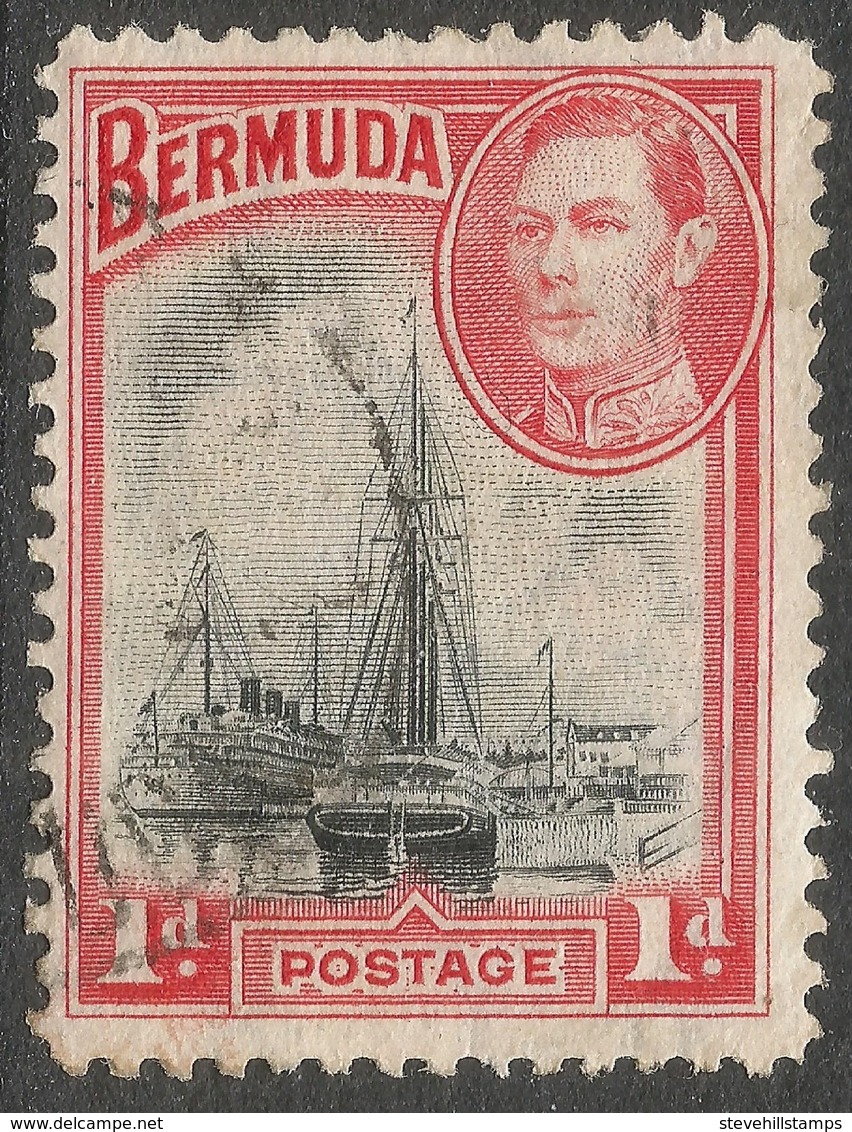 Bermuda. 1938-52 KGVI. 1d Used. SG 110 - Bermuda