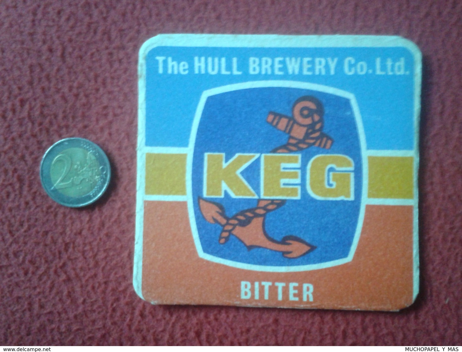 POSAVASOS COASTER MAT KEG BITTER THE HULL BREWERY BEER ? CERVEZA ? BIER ? CERVEJA LA BIÈRE ALE ? UK ? ANCLA ANCHOR VER F - Portavasos