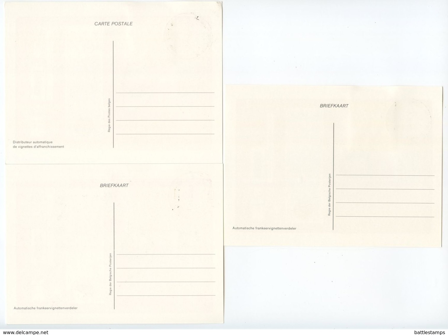 Belgium 1984 10fr, 12fr & 22fr Frama Labels, 3 FDCs Maximum Cards - 1981-1990