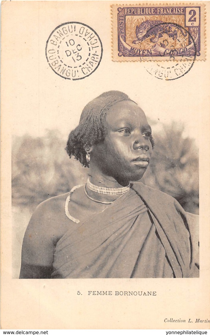 Oubangui Chari - Scenes Et Types V / 10 - Femme Bornouane - Belle Oblitération - Centraal-Afrikaanse Republiek