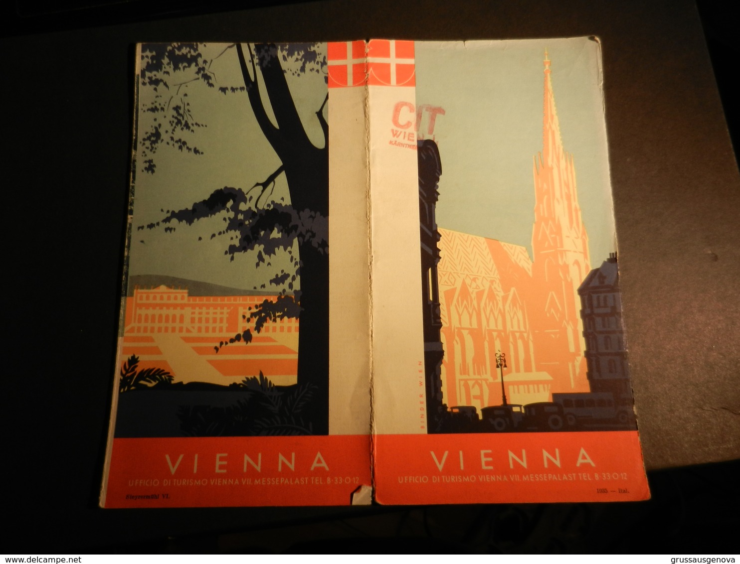 6b) DEPLIANT TURISTICO VIENNA VIENNE IN ITALIANO 1935 CIRCA - Dépliants Turistici