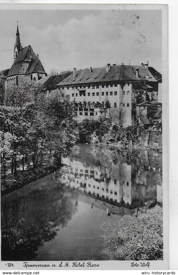 AK 0117  Krummau An Der Moldau - Hotel Rose / Foto Wolf Um 1941 - Böhmen Und Mähren