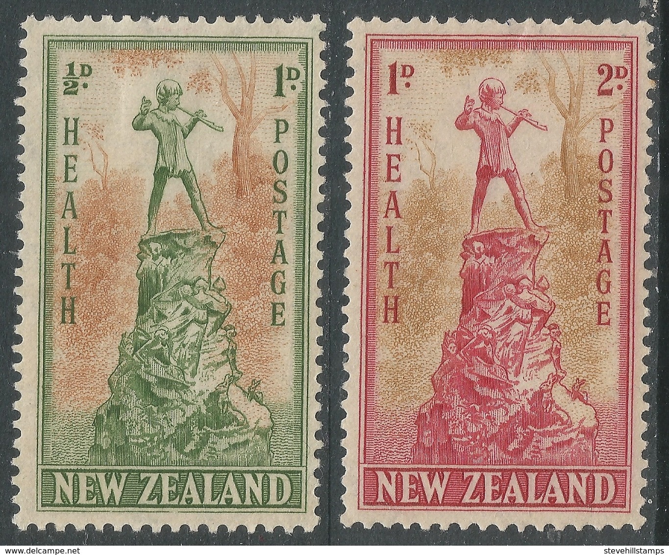 New Zealand. 1945 Health Stamps. MH Complete Set. SG 665-666 - Unused Stamps