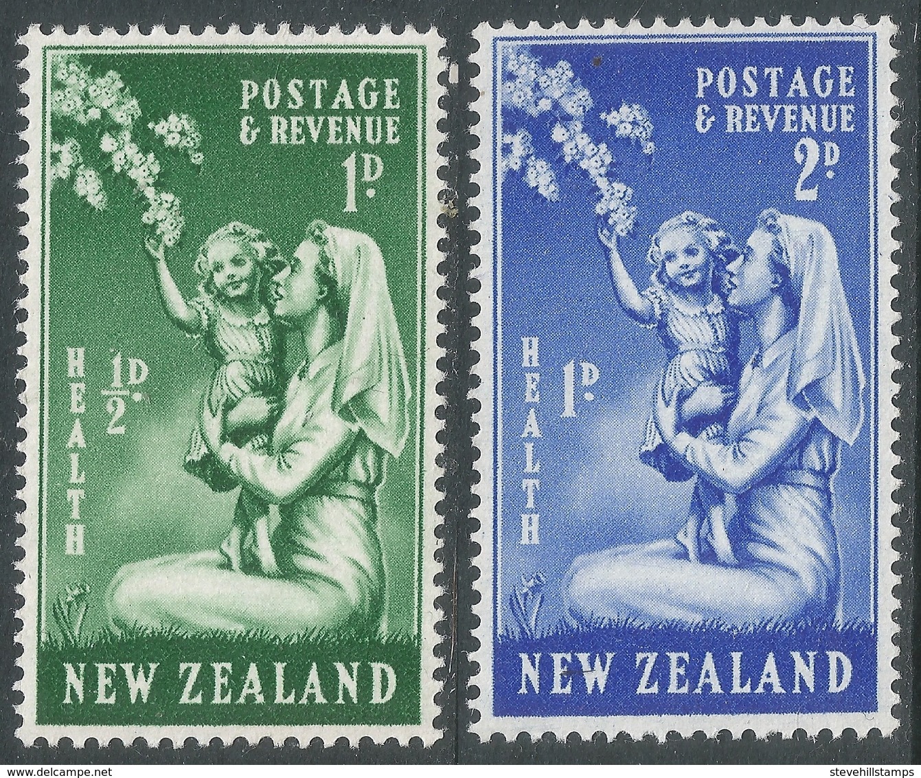New Zealand. 1949 Health Stamps. MH Complete Set. SG 698-699 - Unused Stamps