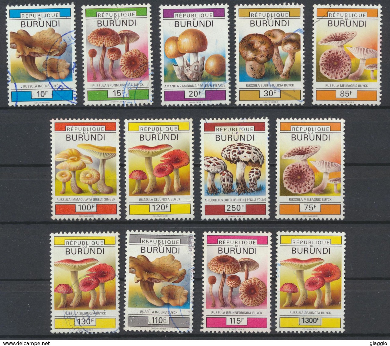 °°° BURUNDI - CHAMPIGNONS - 1992/1993 °°° - Used Stamps