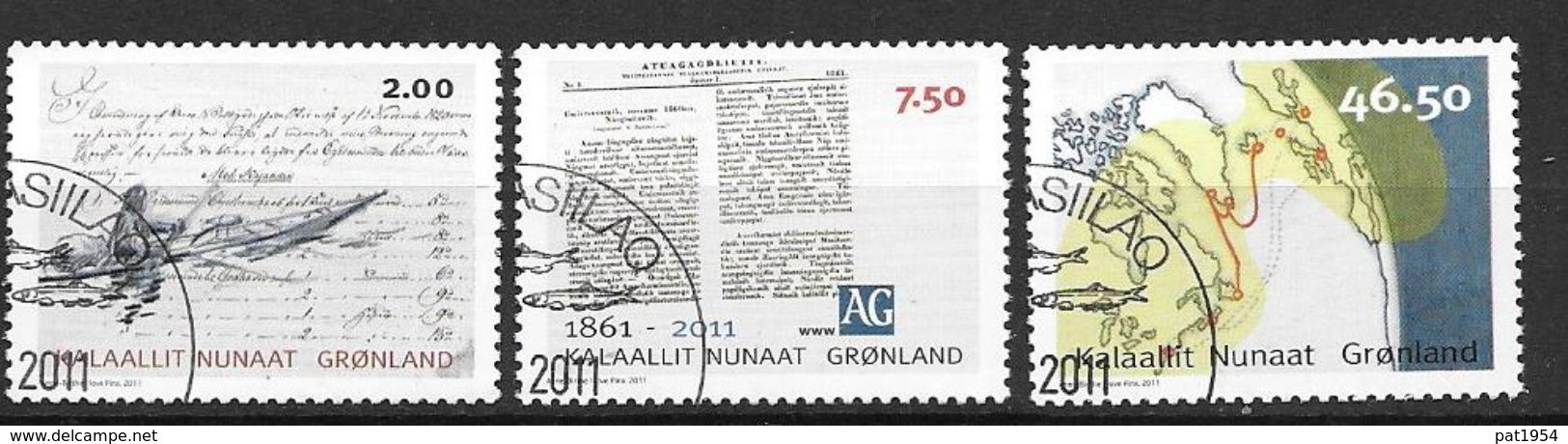 Groënland 2011, N° 555/557 Oblitérés Moyens De Communication - Gebruikt