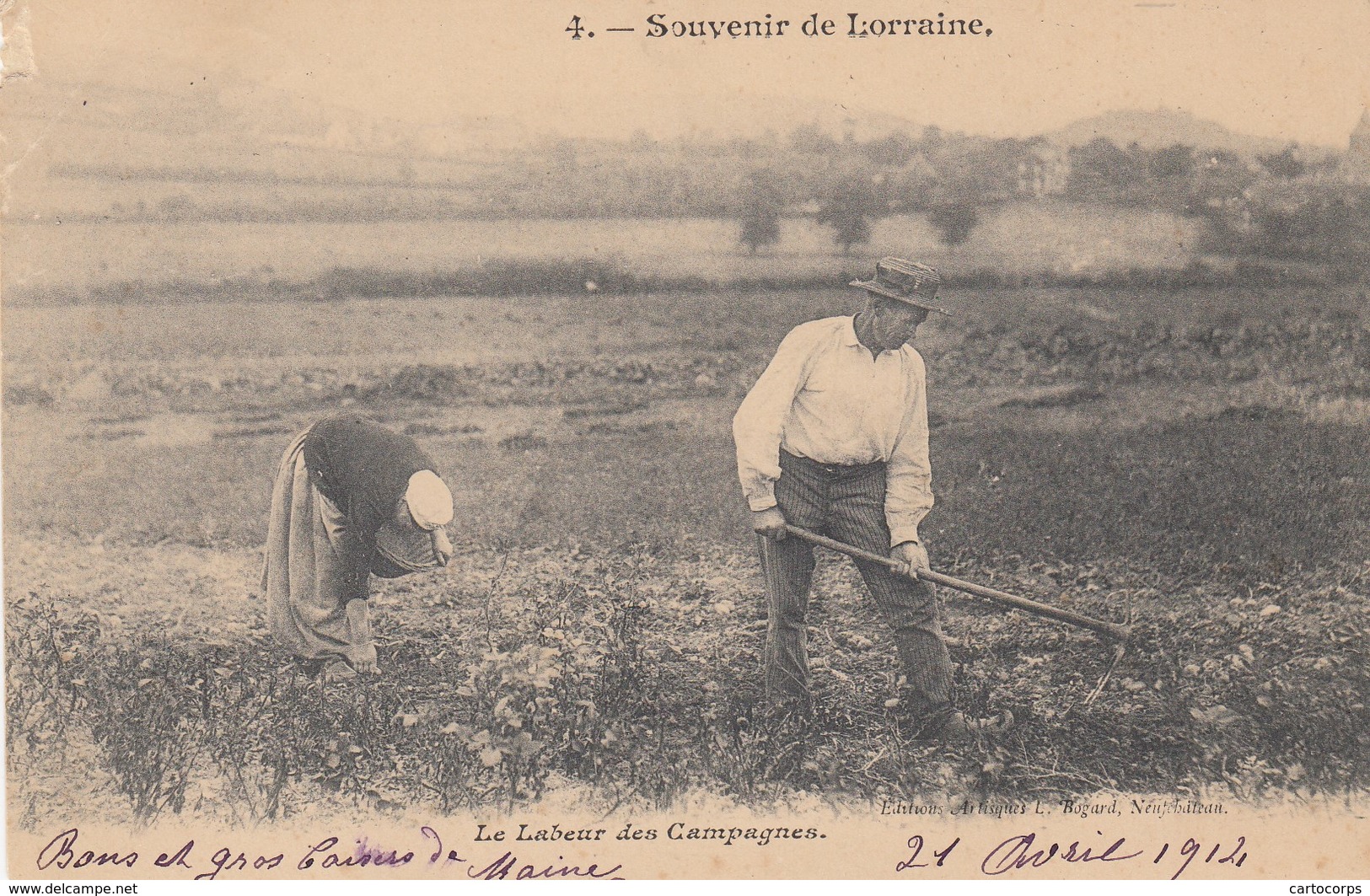 88 - Vosges - Souvenir De Lorraine - Le Labeur Des Campagnes - L'Arrachage Et Ramassage De Pommes De Terre - Autres & Non Classés