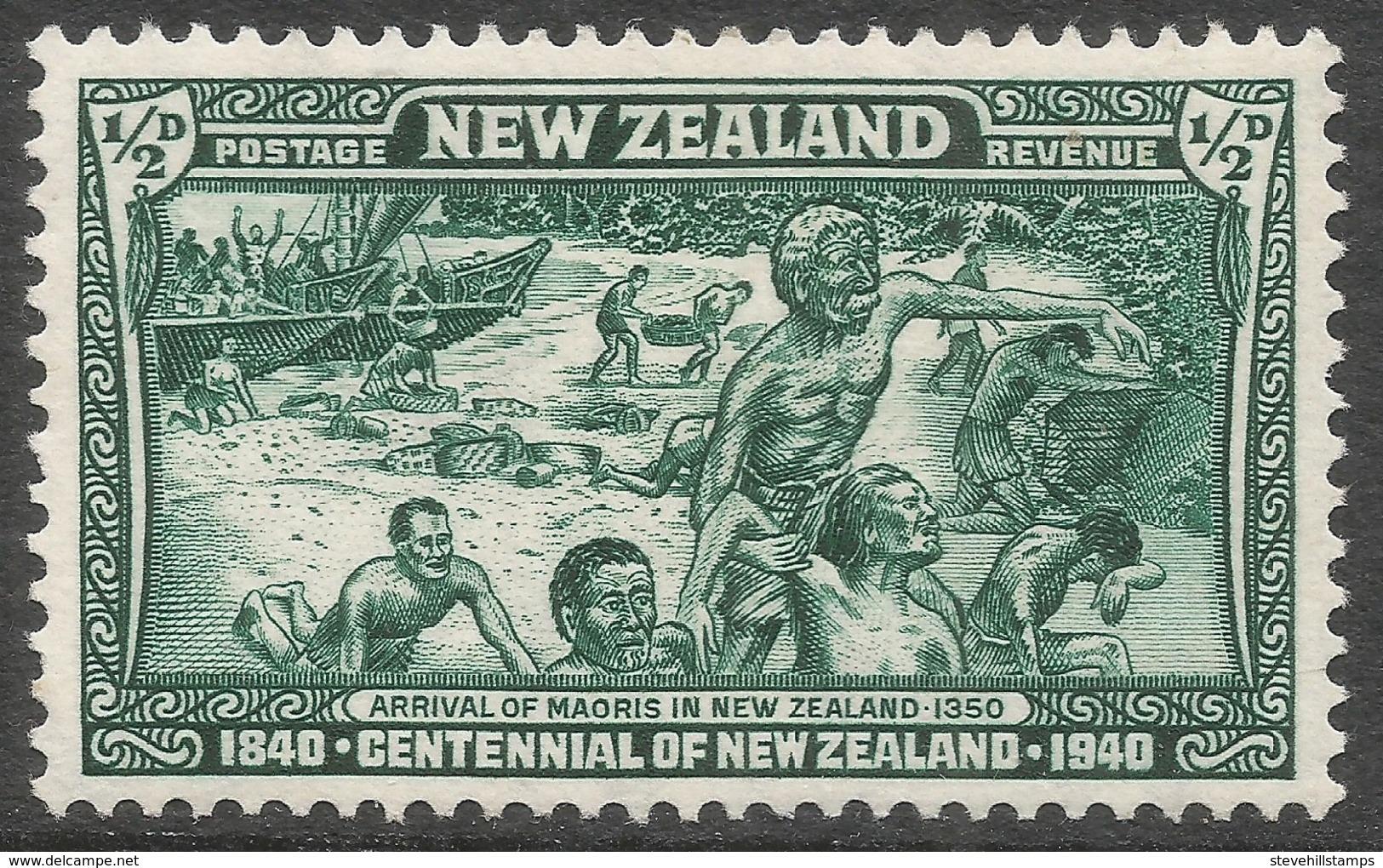 New Zealand. 1940 Centenary Of Proclamation Of British Sovereignty. ½d MH SG 613 - Neufs