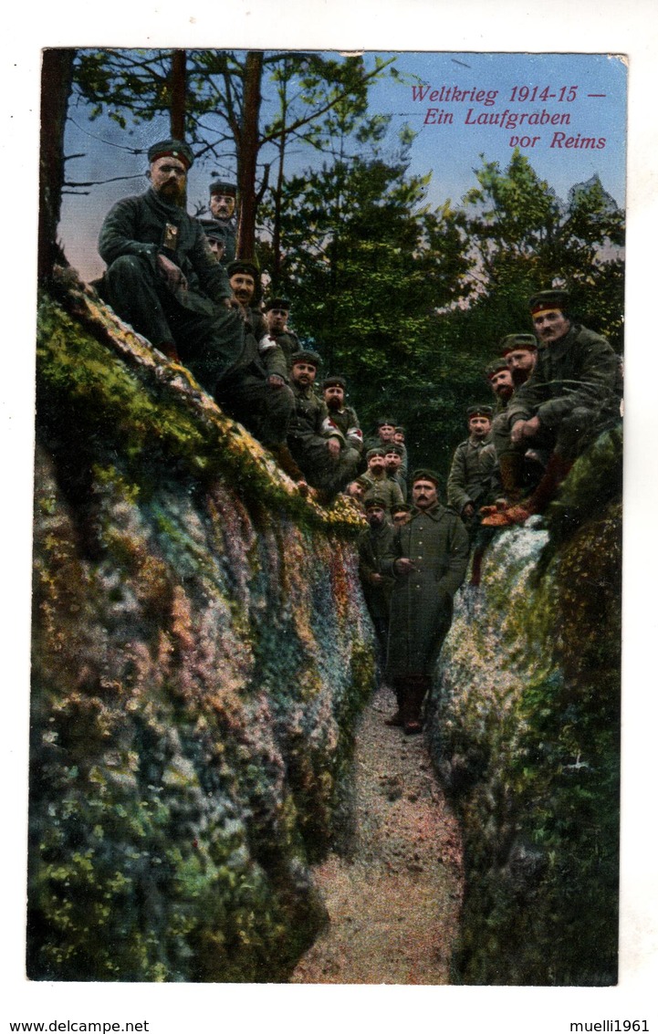 6928, Feldpost, Laufgraben Bei Reims - Guerre 1914-18