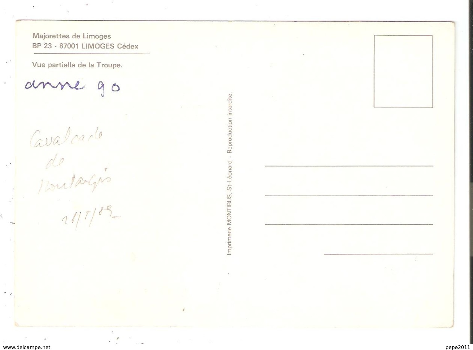 CPA 87 MAJORETTES DE LIMOGES à La Cavalcade De Montargis 1989 - Vue Partielle De La Troupe - Limoges