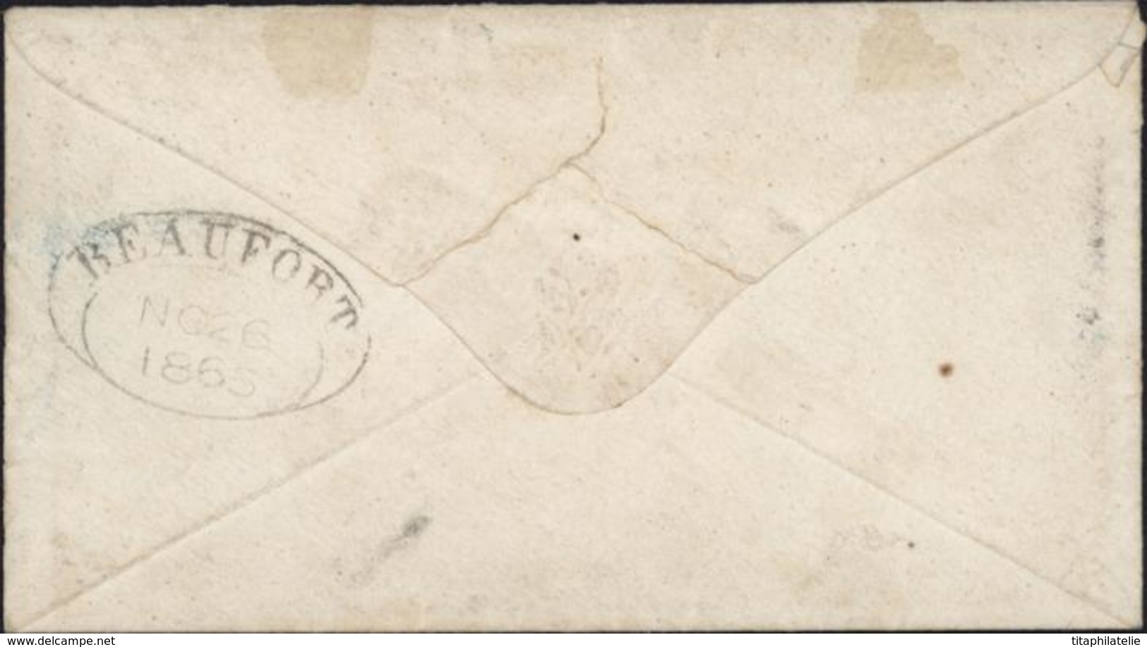 YT 4 4 Pence Bleu Cape Of Good Hope Triangulaire Non Oblitéré Signé Au Verso Angle Bas Droite Pour Port Elizabeth - Cap De Bonne Espérance (1853-1904)