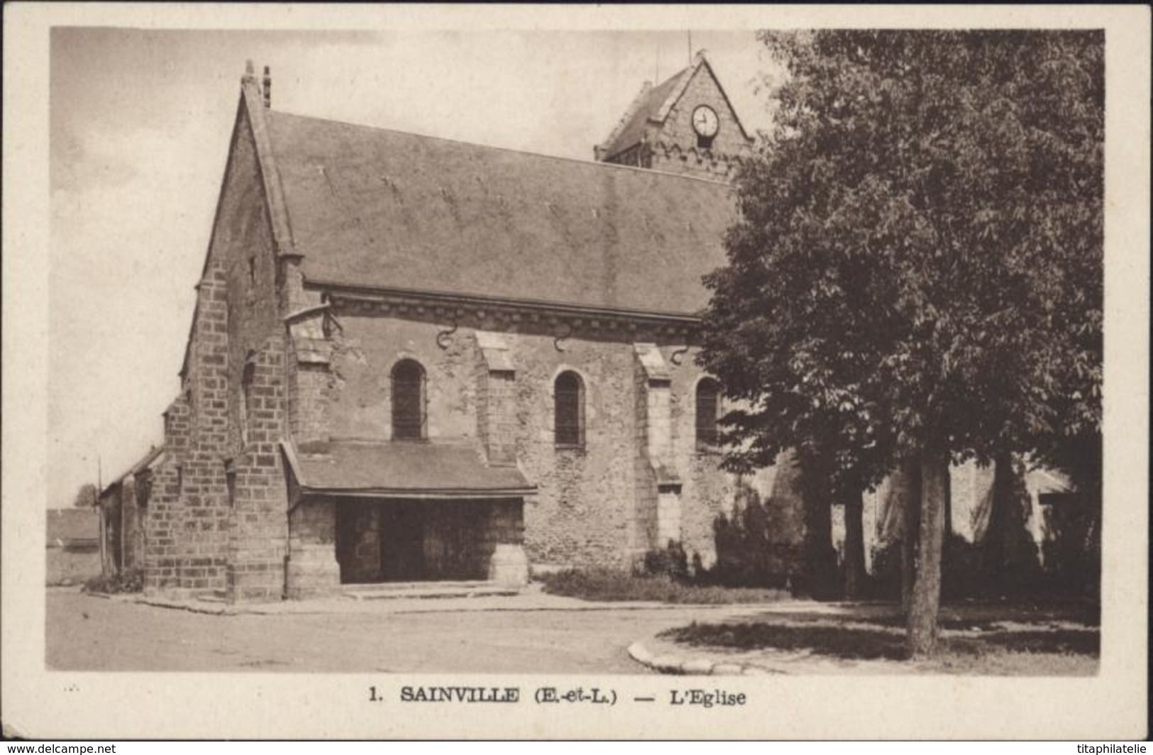 CPA Carte Postale Sainville Eure Et Loir L'église M Aube édit Rambouillet Dreux - Other & Unclassified