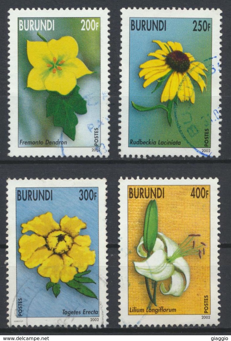 °°° BURUNDI - Y&T N°1073/74/75/77 - 2002 °°° - Usados