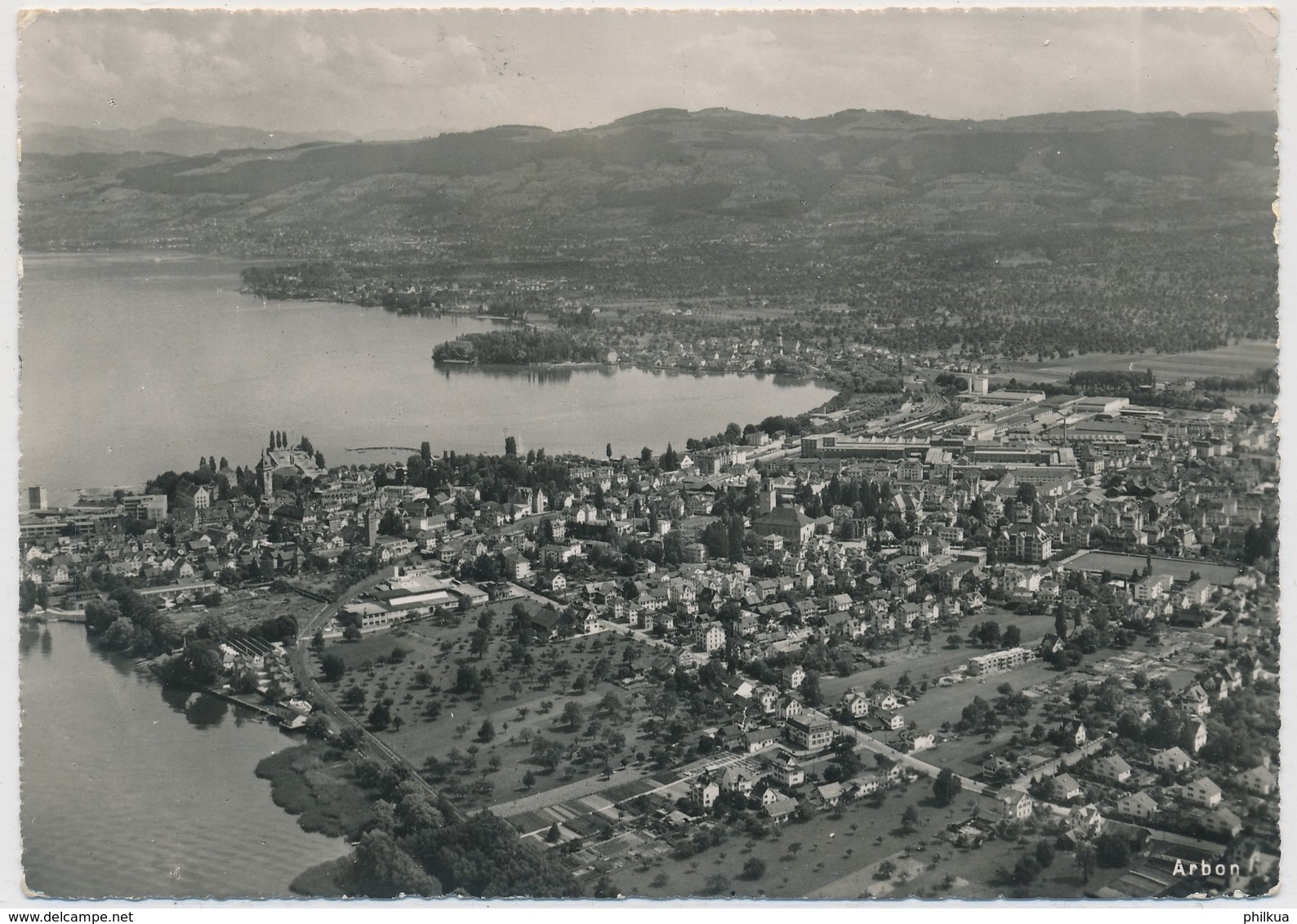 1955 Arbon - Flugaufnahme P. Zaugg Solothurn - Arbon