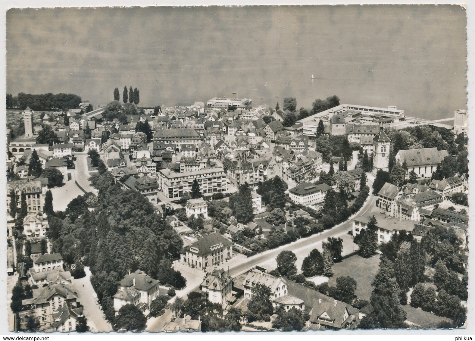 1955 Arbon - Flugaufnahme P. Zaugg Solothurn - Arbon