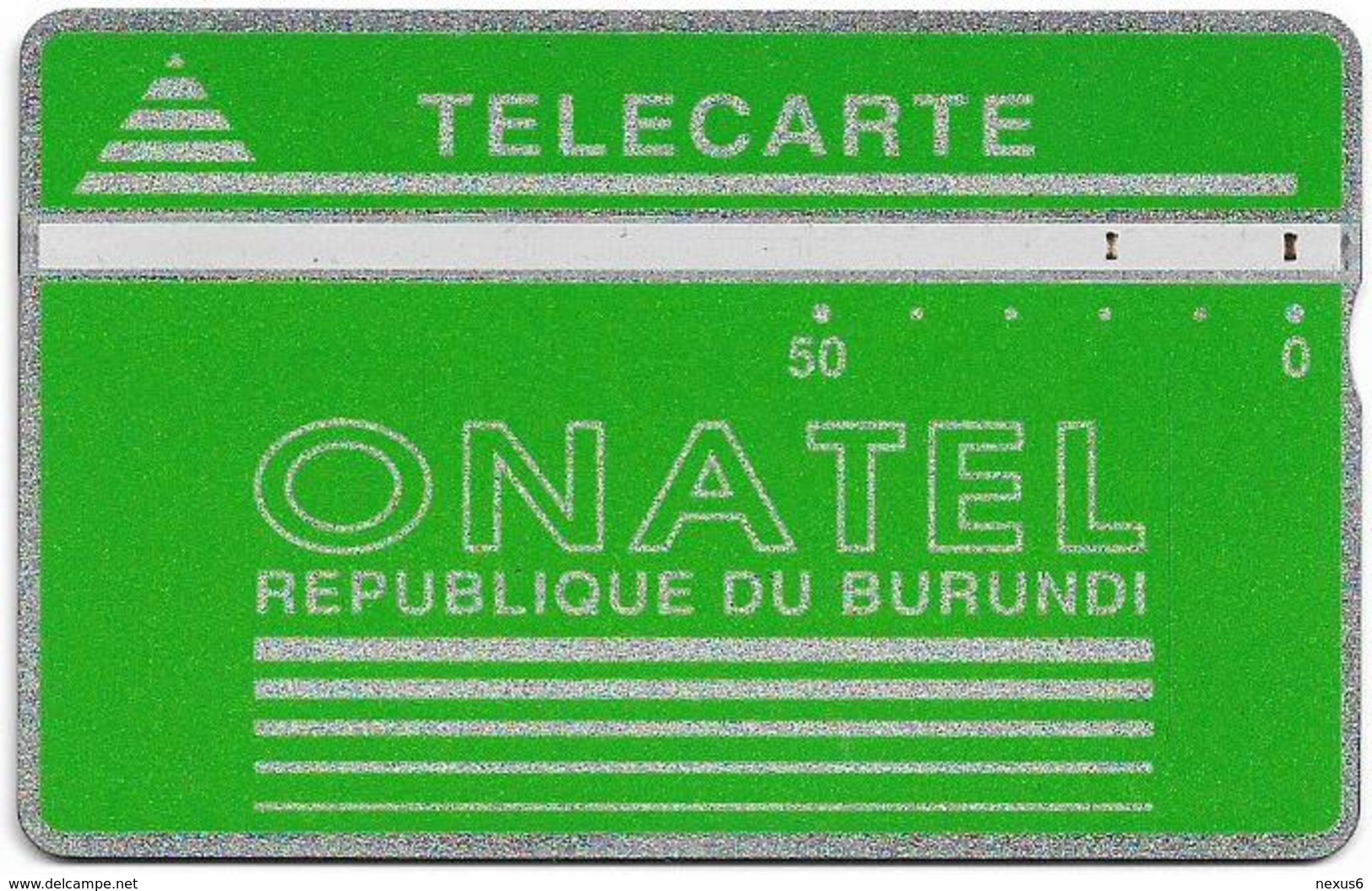 Burundi - Onatel - L&G - Green Logo - 406A - 50U, 50.000ex, Used - Burundi