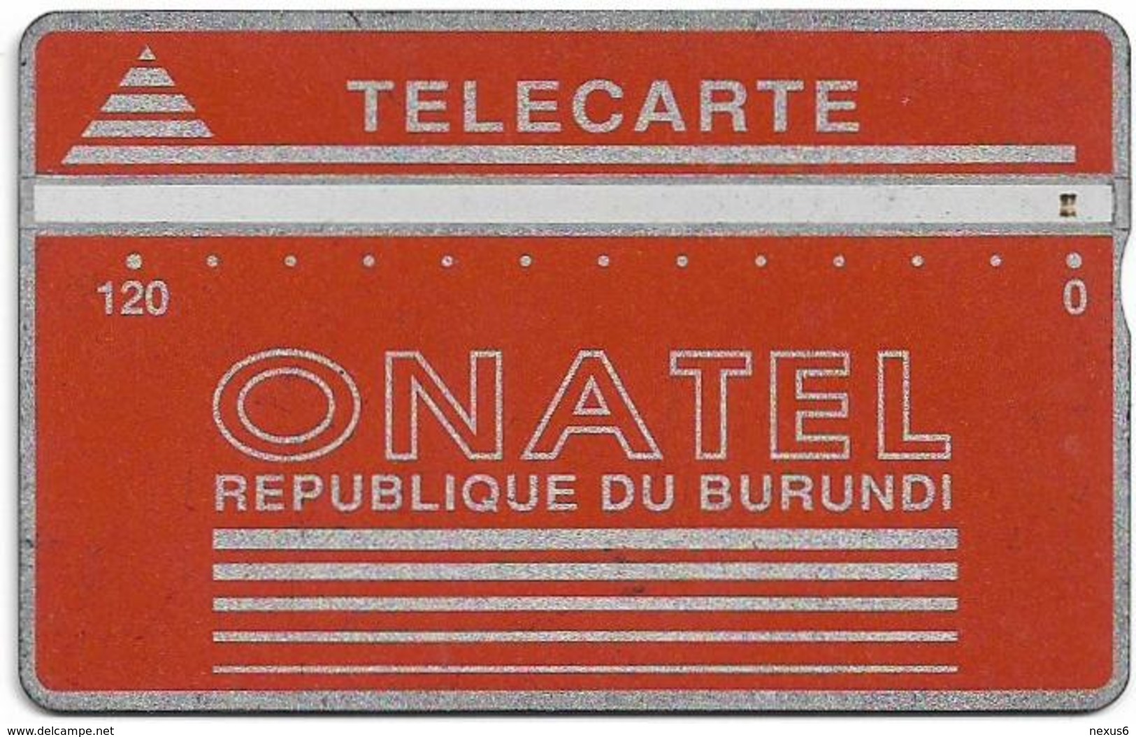 Burundi - Onatel - L&G - Red Logo - 406A - 120U, 8.000ex, Used - Burundi