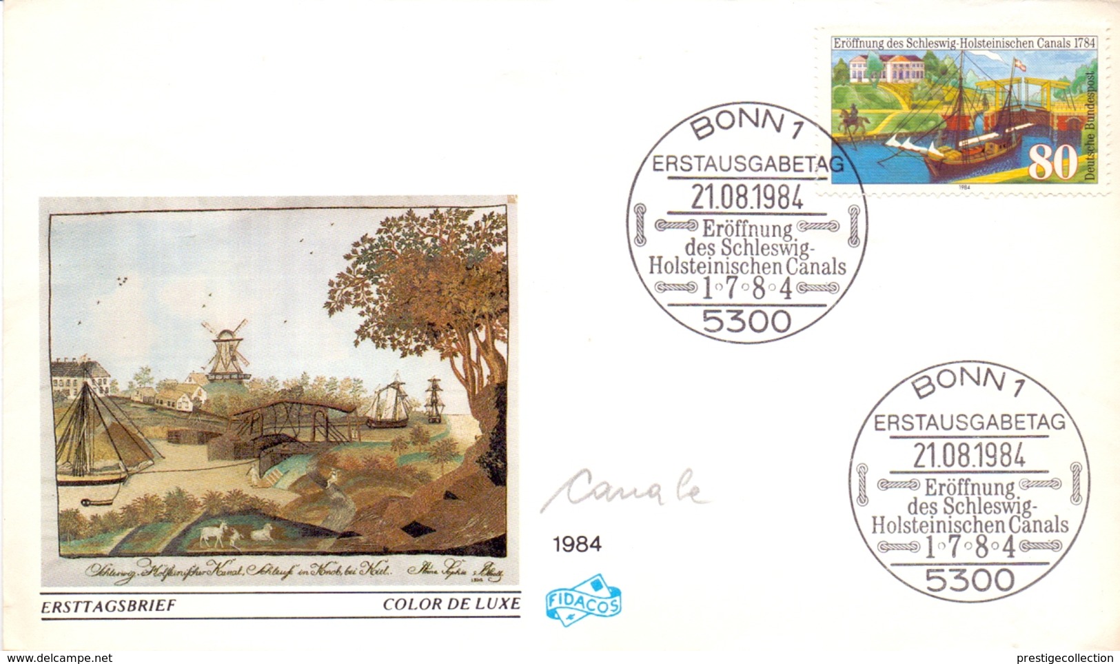 Germany 1984 Fdc Opening Of The Scheleswing (GEN190033) - Altri & Non Classificati