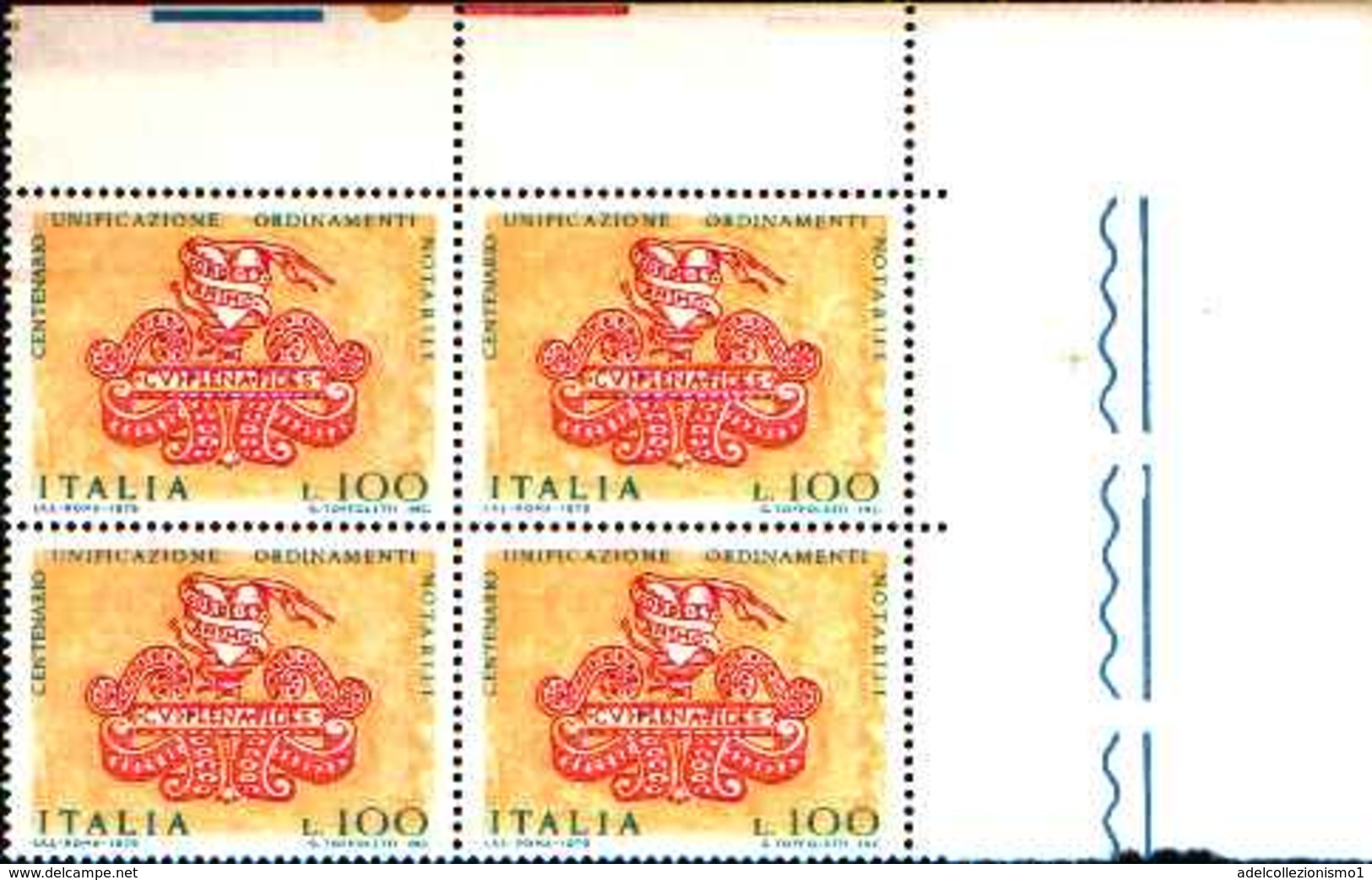 74860) ITALIA-QUARTINA-Centenario Della Legge Organica Del Notariato - 25 Luglio 1975  -MNH** - 1971-80:  Nuovi