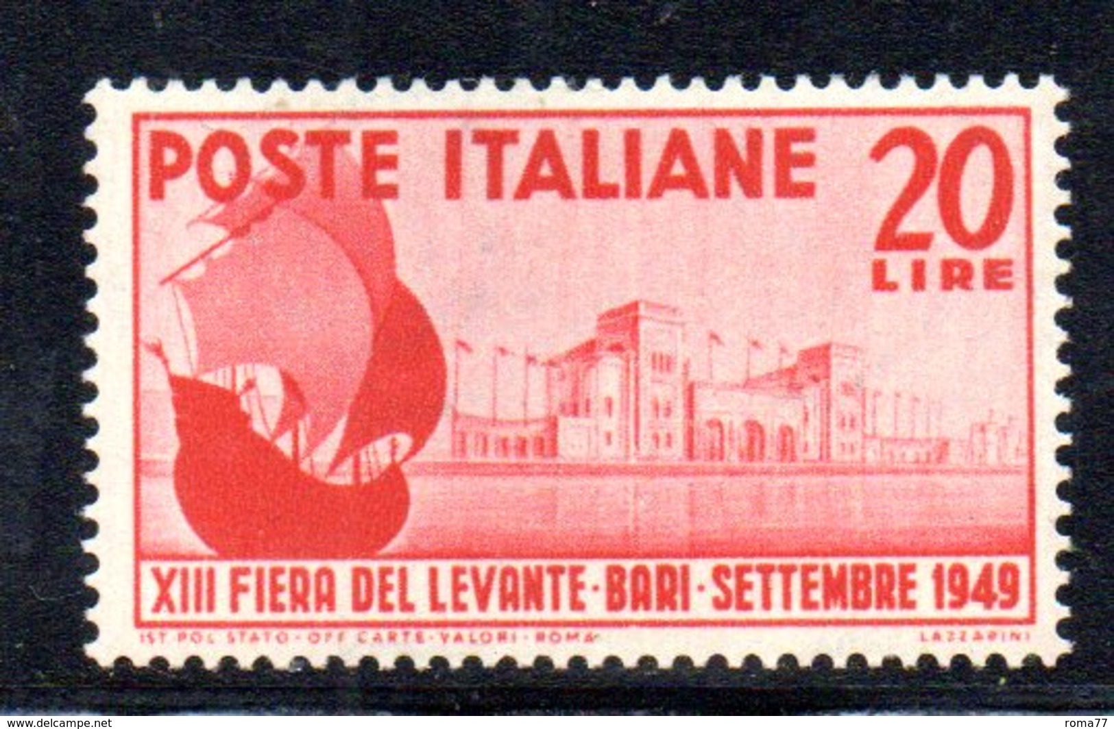 W1554 - REPUBBLICA 1949 , Bari Il 20 Lire N. 610  * - 1946-60: Nuovi