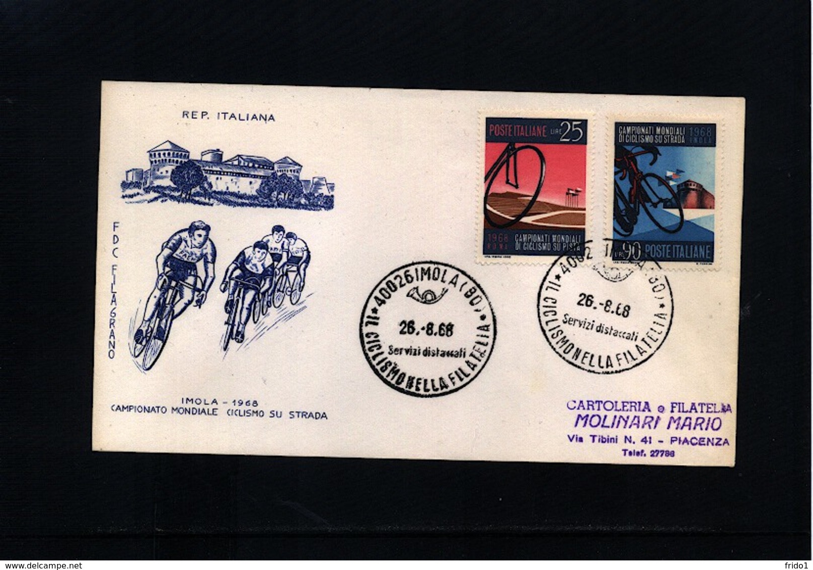 Italy / Italien 1968 World Cycling Championship Interesting Cover - Ciclismo