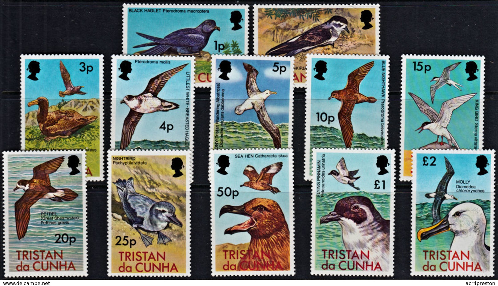 D5005 TRISTAN DA CUNHA 1977, SG 220-31 Sea Birds, MNH - Tristan Da Cunha