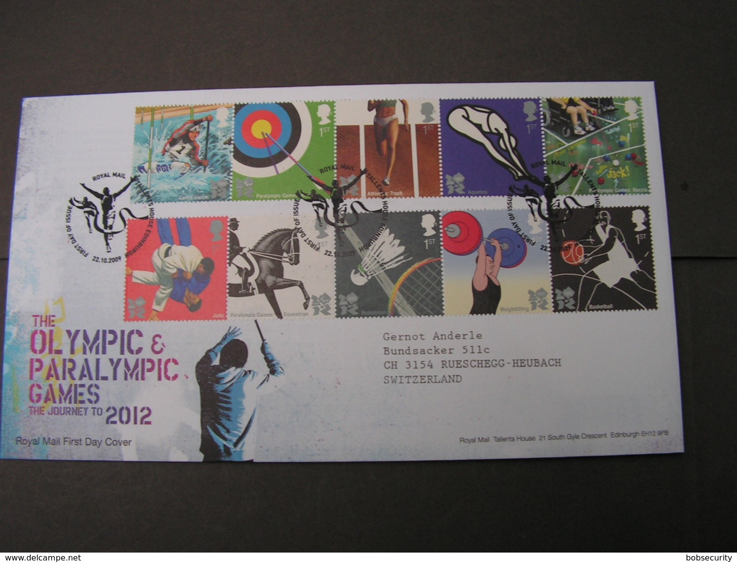 GB FDC  2009  FDC MH Olympiade 2815-2824 € 12,00 - 2001-2010 Dezimalausgaben