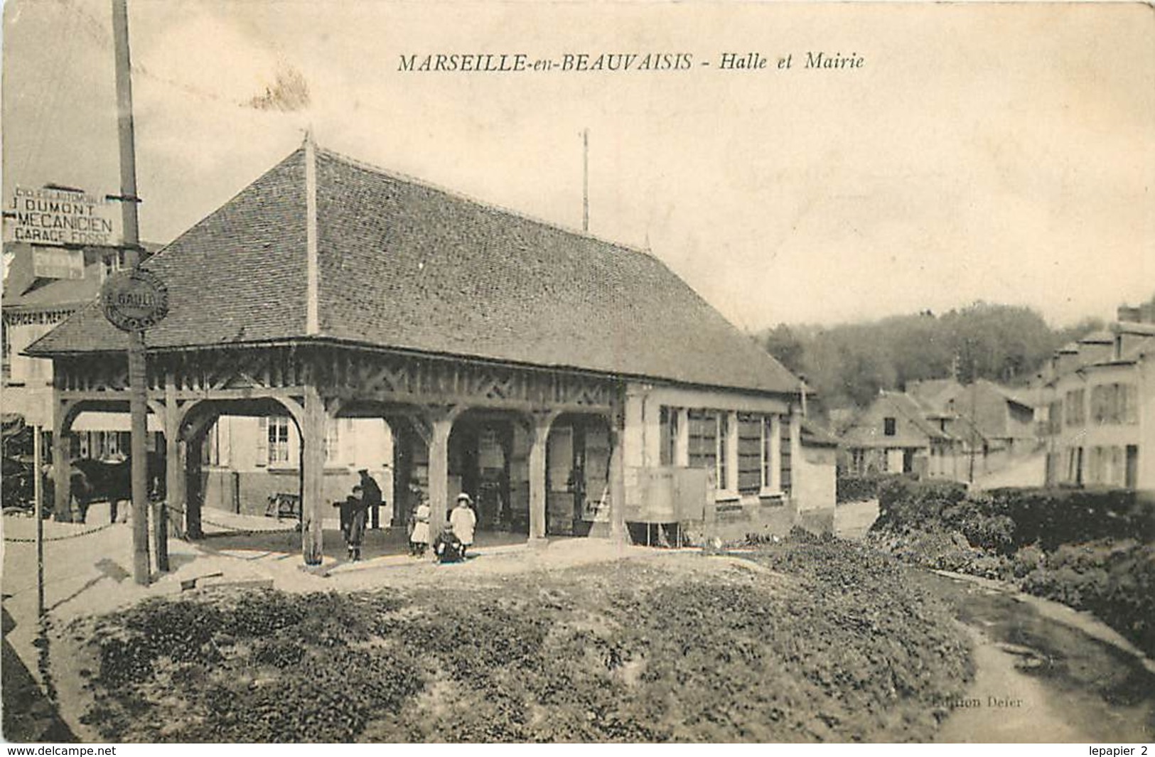 60 MARSEILLE EN BEAUVAISIS Halle Et Mairie CPA - Marseille-en-Beauvaisis
