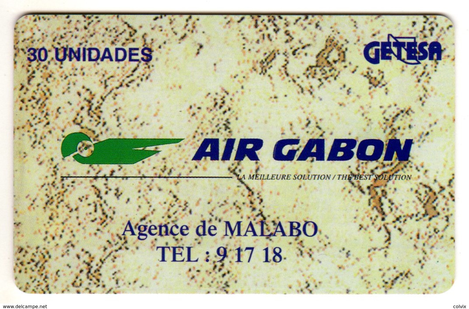 GUINEE EQUATORIALE  REF Mvcards EQG-12 AIR GABON 30U - Guinée-Equatoriale