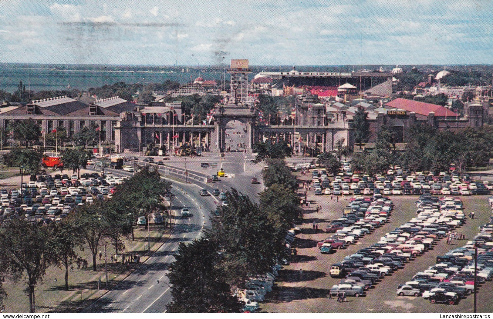 Postcard Canadian National Exhibition And Princes' Gate Birds Eye View PU Toronto Ontario In 1962 My Ref  B12754 - Exhibitions