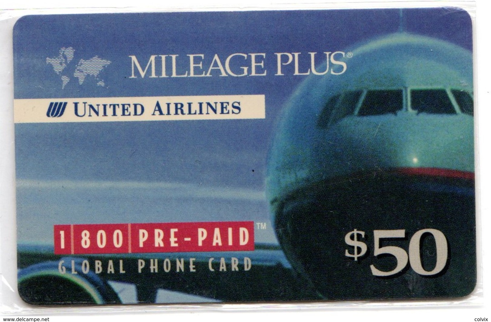 ETATS-UNIS PREPAID ATT UNITED AIRLINES 50$ - AT&T