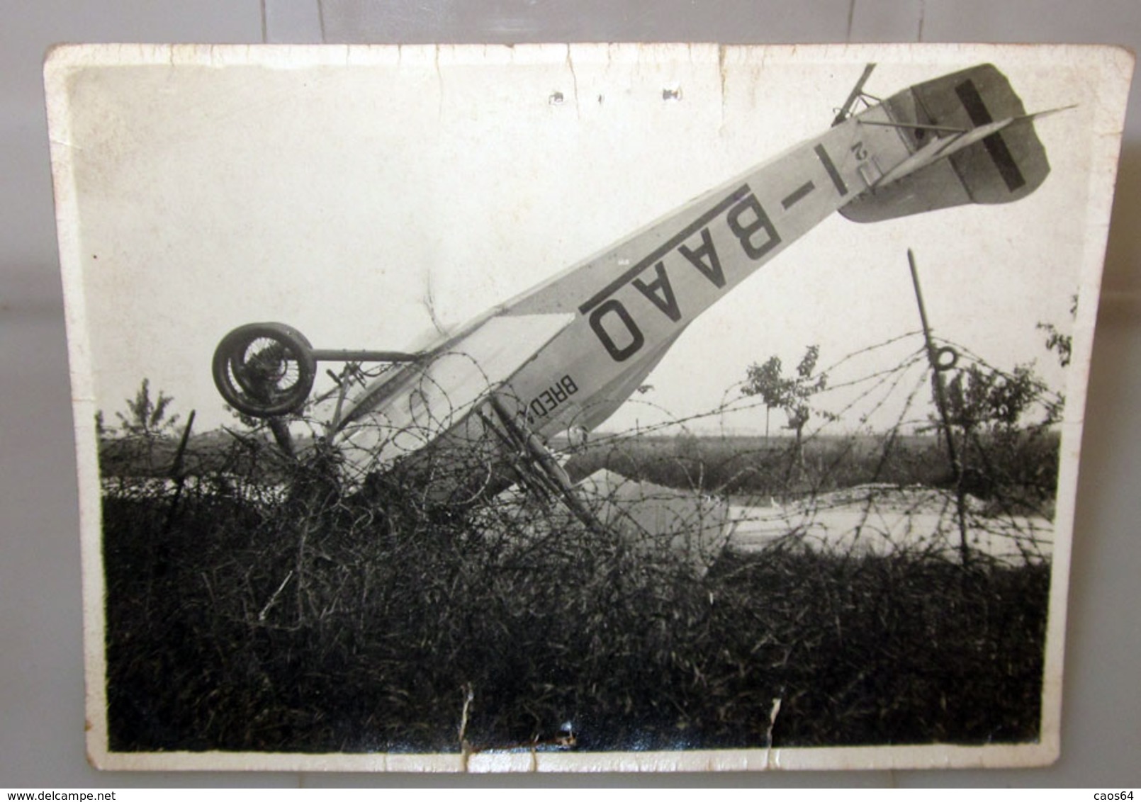 INCIDENTE AEREO BREDA A.1  FOTO B/N VINTAGE - Aviazione