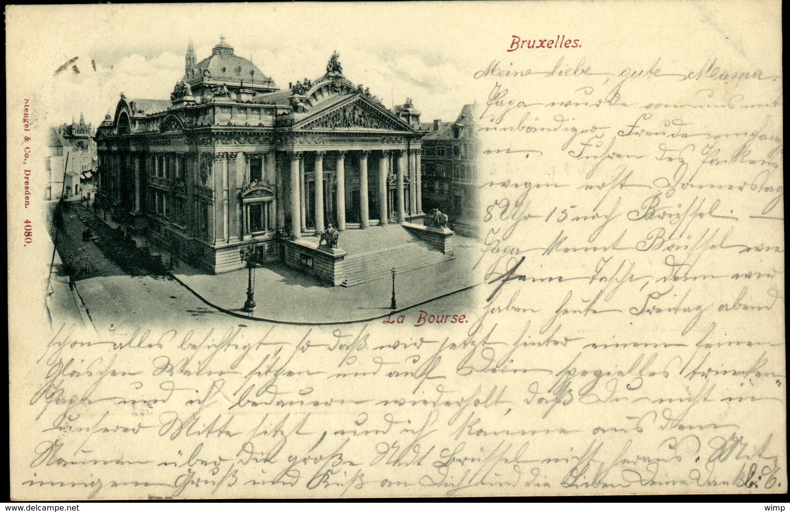 BRUXELLES : La Bourse 1898 - Monuments, édifices
