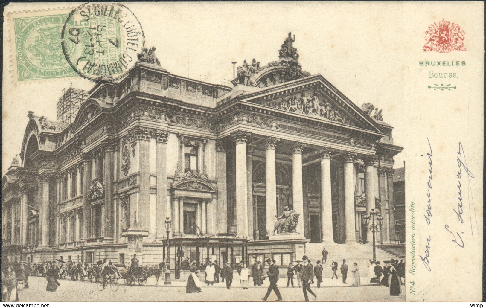 BRUXELLES :  La Bourse 1907 - Monuments, édifices