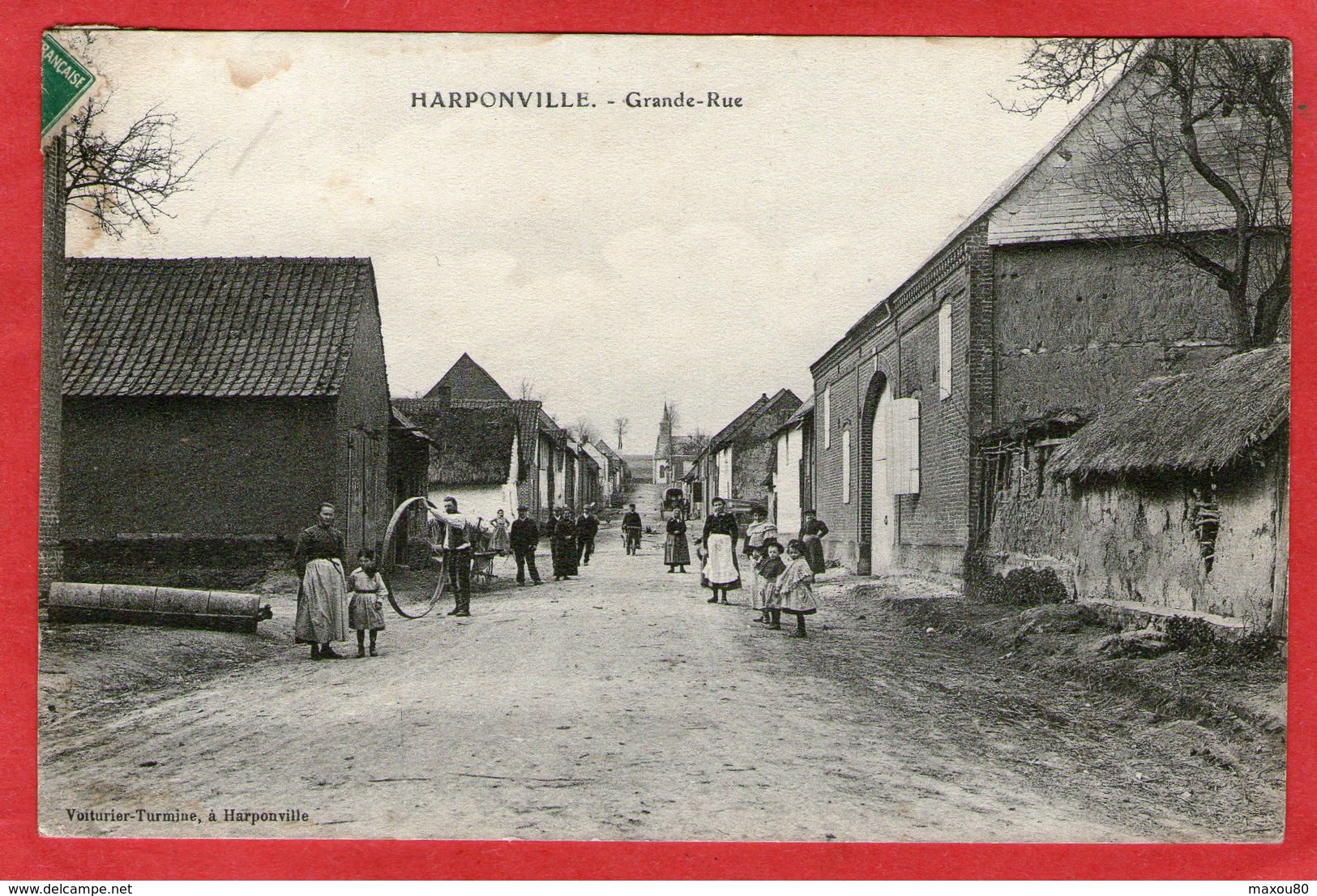 HARPONVILLE - Grande-Rue - ( Très Belle Animation ) - 1919 - - Other & Unclassified