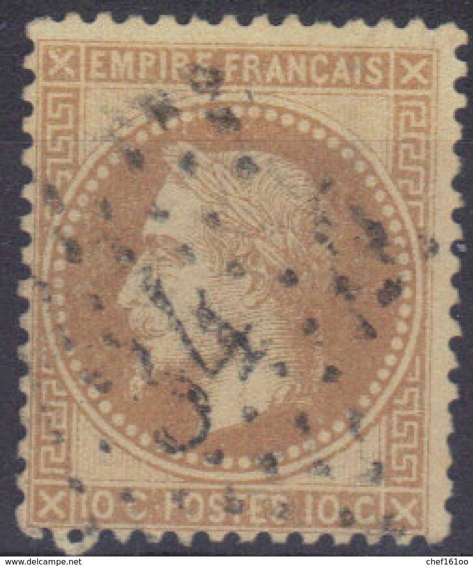 Etoile 34 Sur Lauré N°28. - 1863-1870 Napoléon III Lauré