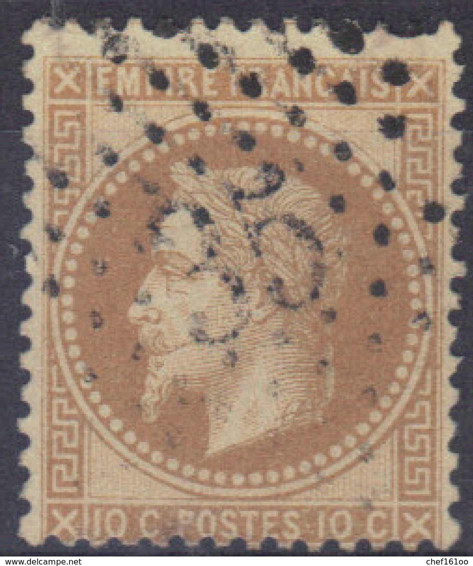 Etoile 35 Sur Lauré N°28. - 1863-1870 Napoléon III Lauré