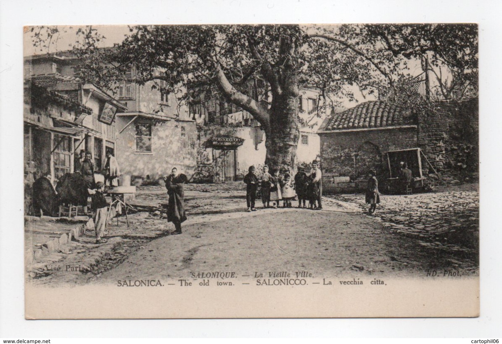 - CPA SALONIQUE (Grèce) - La Vieille Ville 1918 (belle Animation) - Photo Neurdein - - Griekenland