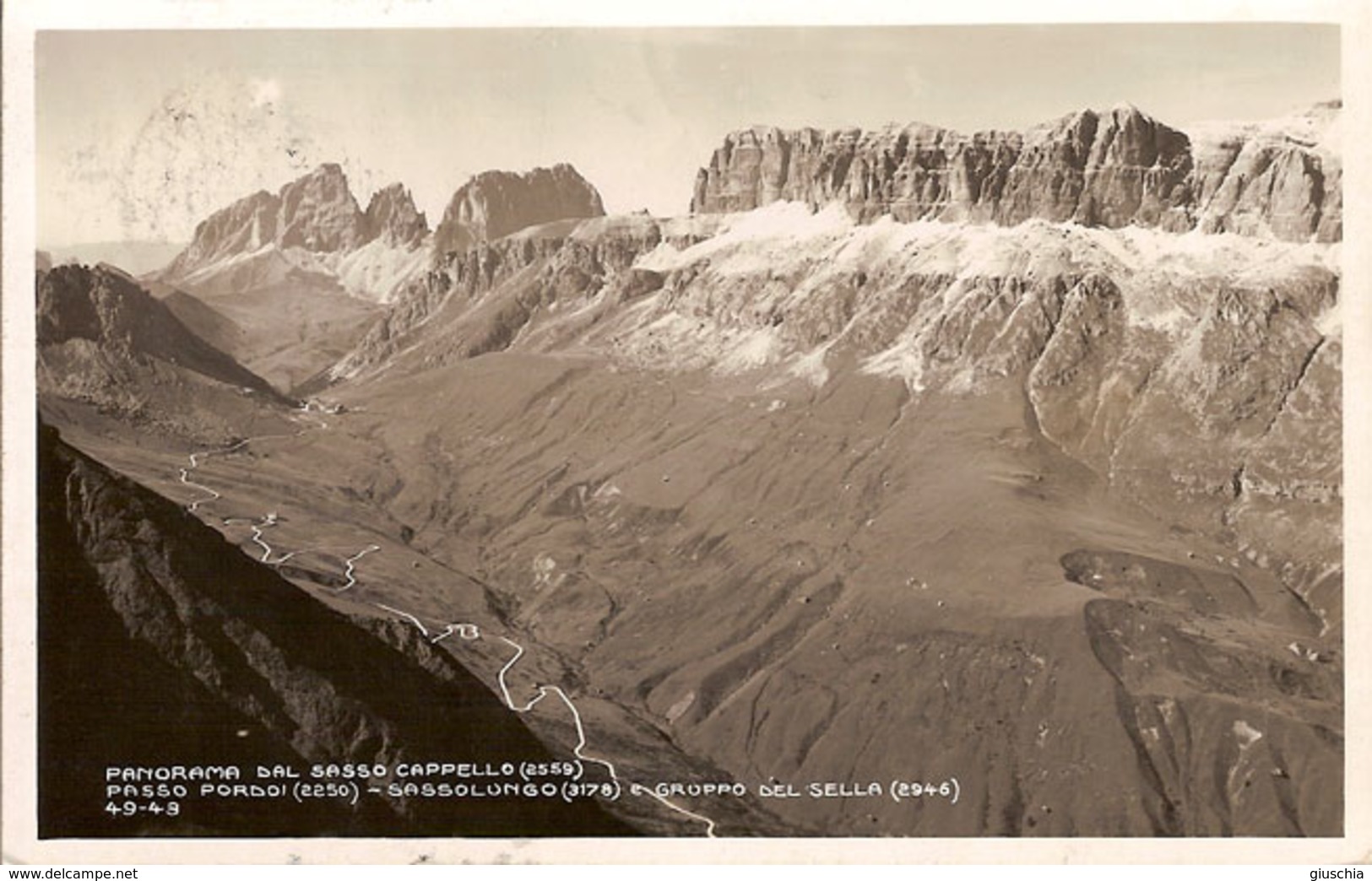 (C)*.Albergo Maria.Passo Pordoi(TN).F.to Piccolo.Viaggiata (c18) - Alberghi & Ristoranti