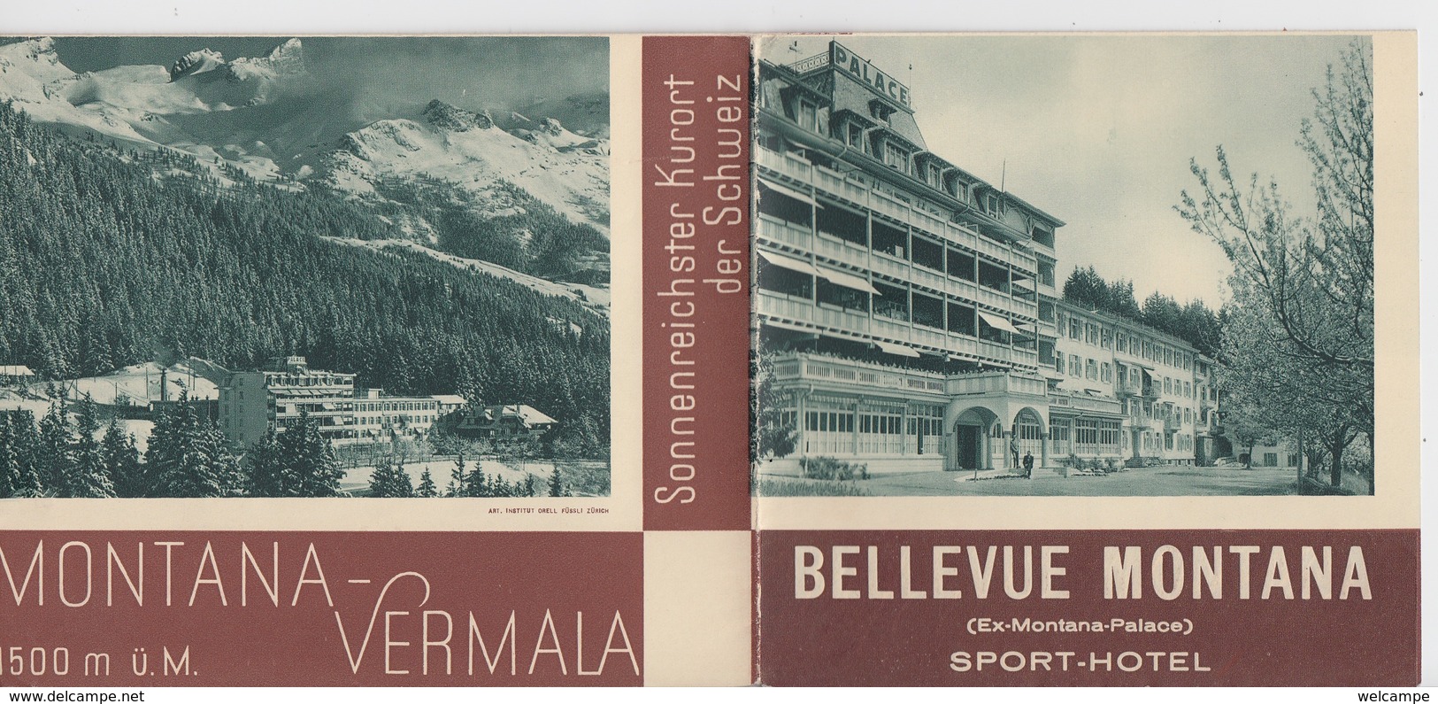 OLD BROCHURE - LEAFLET - FOLDER - SWITZERLAND -    MONTANA - SPORT  HOTEL - Sonstige & Ohne Zuordnung