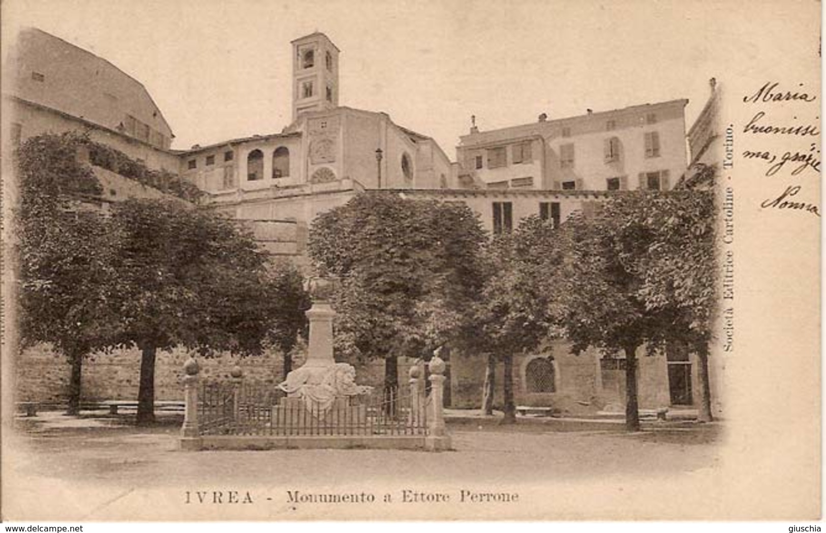 (C).Ivrea(TO).Monumento A Ettore Perrone.F.to Piccolo.Viaggiata (c17) - Altri & Non Classificati