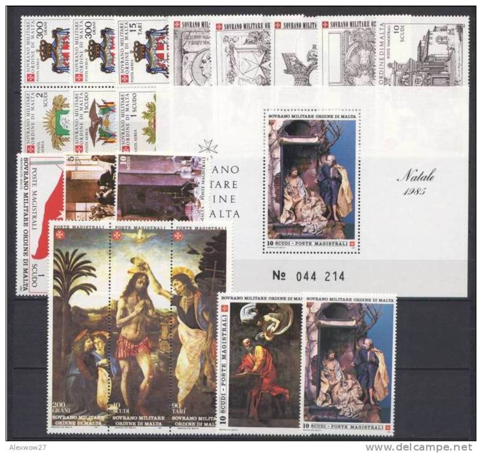 Smom 1985  --Annata Completa + 1BF --- Years Complete ** MNH - Malte (Ordre De)